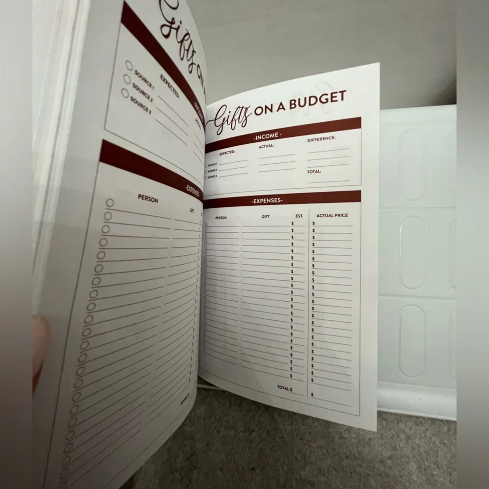 Holiday Budget Planner, Christmas List & Days Til Christmas Chalkboards